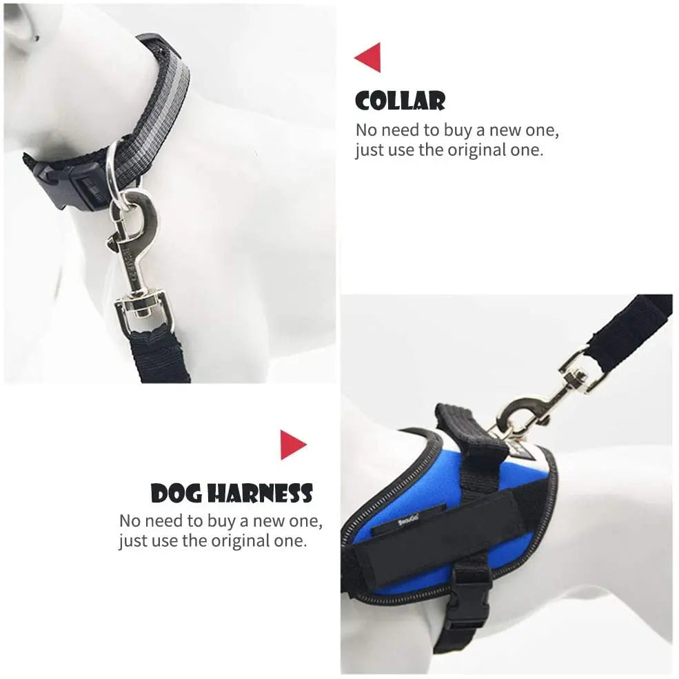 Pet Safety Seat Belt – Adjustable Car Harness for Dogs & Cats