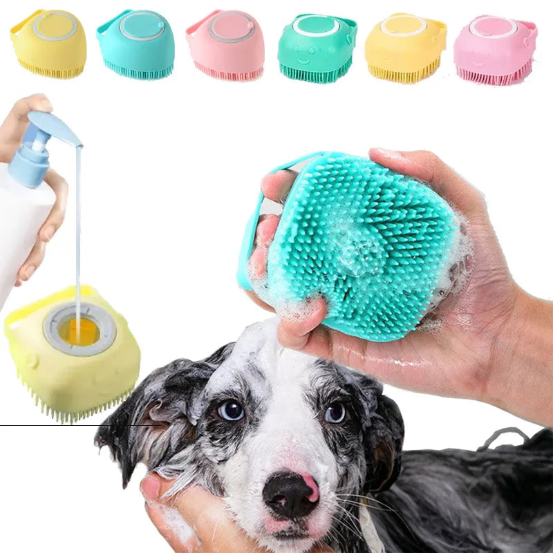 Petvora Soft Silicone Pet Bath Massage Brush Gloves